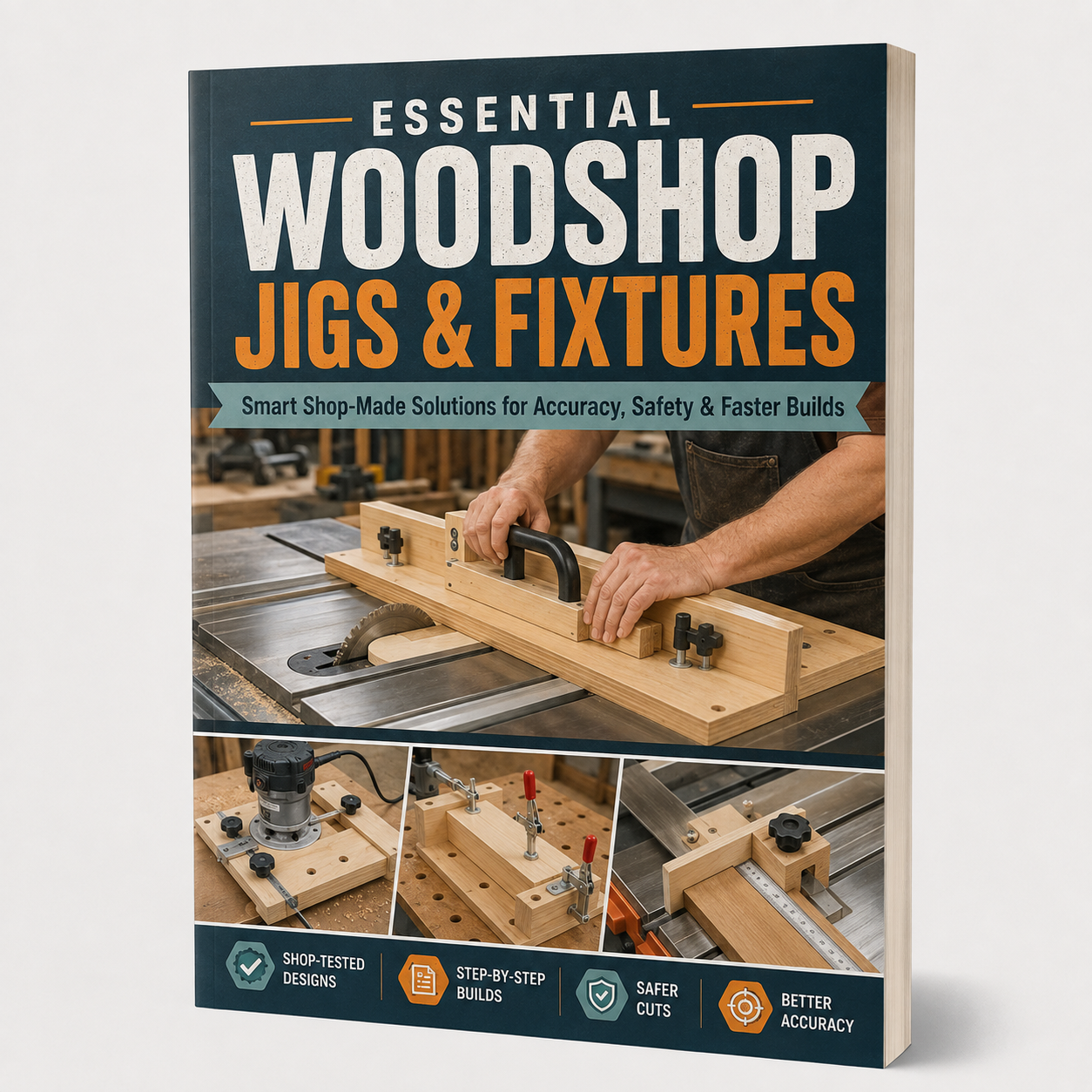 50 Shop-Made Jigs & Fixtures: Build Custom Woodworking Jigs for Every Tool in Your Shop - Table Saw, Router, Drill Press, Bandsaw, Workshop Fixtures, Precision Builds & DIY Woodworking Projects