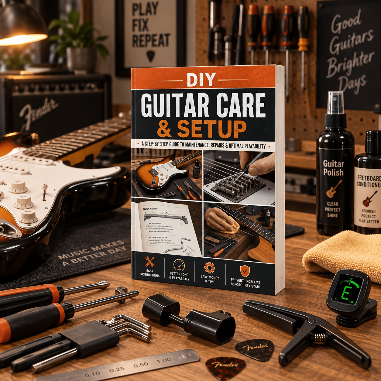 Do-It-Yourself Guitar Setup & Maintenance: the Complete Step-By-Step Guide to Guitar Setup - Adjust Action, Intonation, Truss Rod, Pickup Height, Cleaning, Repairs & Guitar Care for Beginners