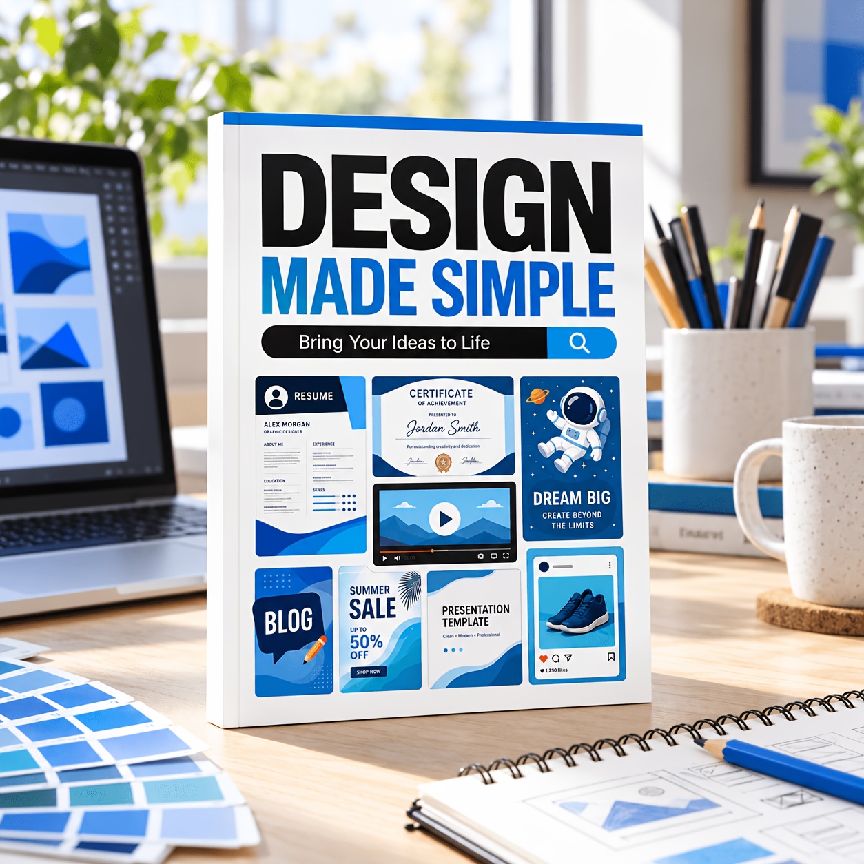 Design Made Simple - Beginner-Friendly Graphic Design Guide to Create Logos, Resumes, Presentations, Social Media Graphics & Digital Projects with Easy Design Principles and Creative Ideas