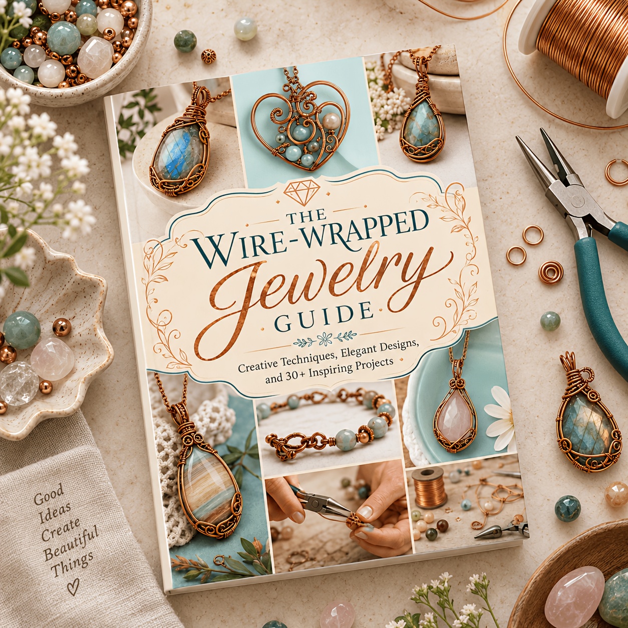 The Wire-Wrapped Jewelry Guide - Creative Wire-Wrapping Techniques, Elegant Gemstone Designs and 30+ Inspiring Projects for Pendants, Necklaces, Bracelets and Handmade Gifts